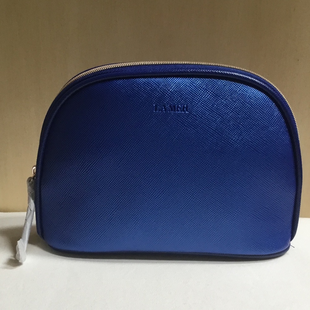 La Mer Blue Makeup Bag